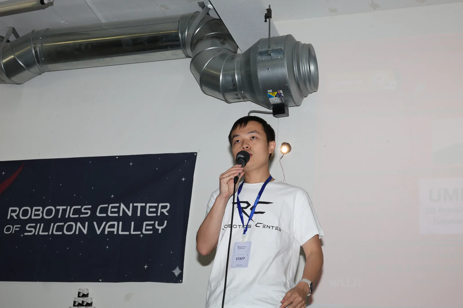 RCSV team member welcoming guests at the San Francisco headquarters grand opening