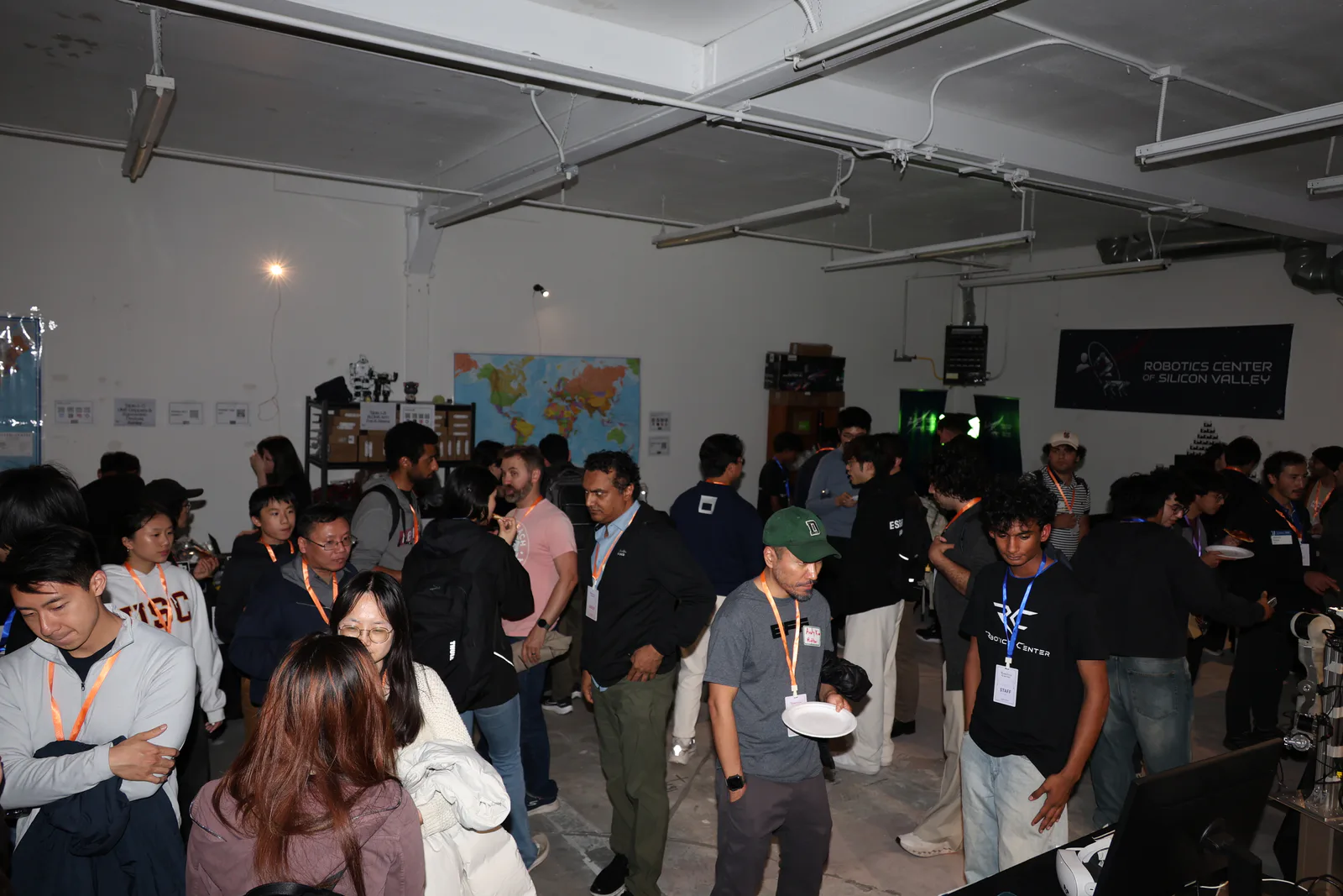 Robotics community networking inside the RCSV San Francisco headquarters
