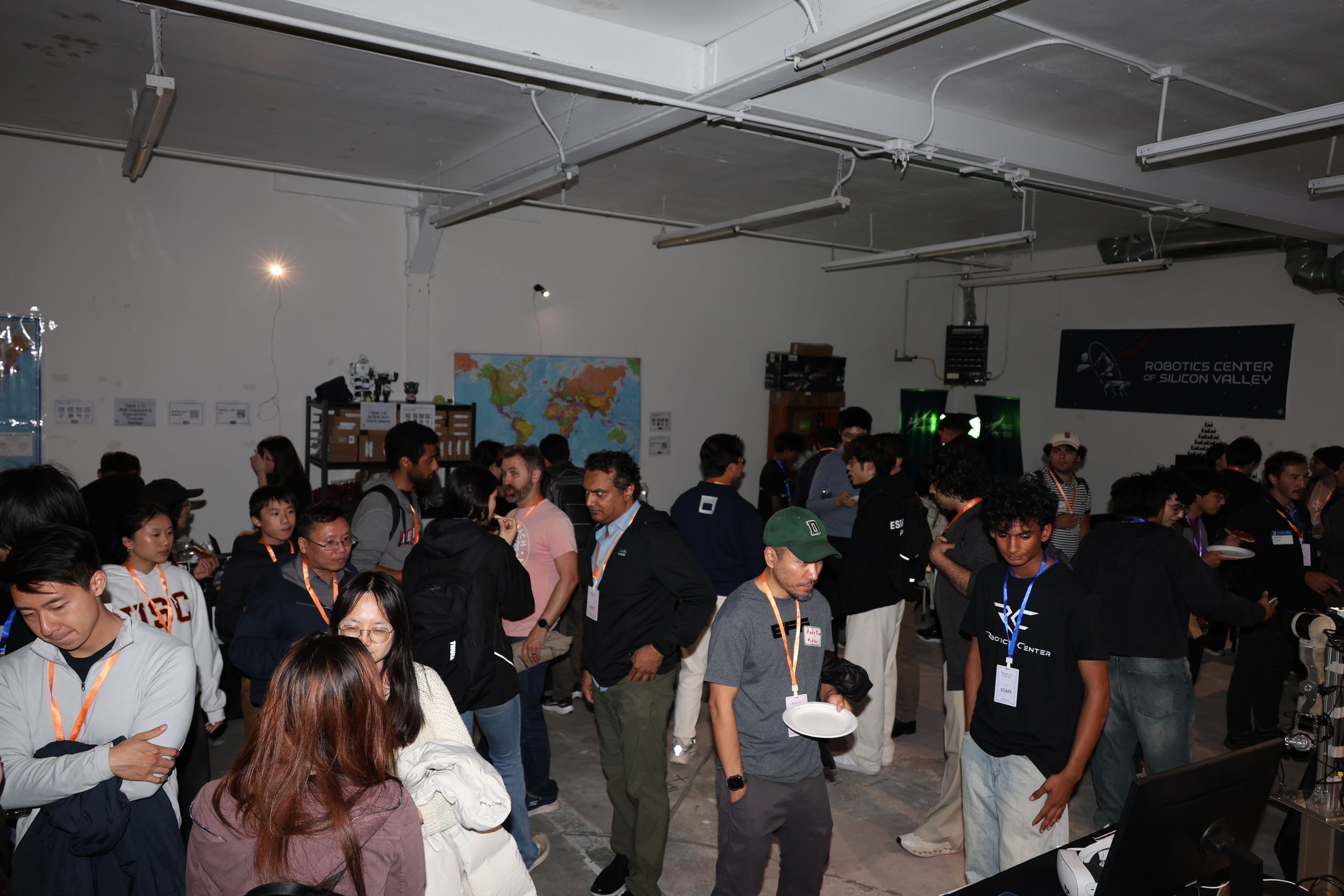 Robotics community networking inside the RCSV San Francisco headquarters